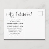 2022 Modern minimalistisch script 3 Foto Afstudere Uitnodiging Briefkaart (Achterkant)