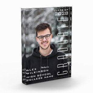 2022 Moderne Manuscript Guy Trendy Afstuderen Fotoblokken