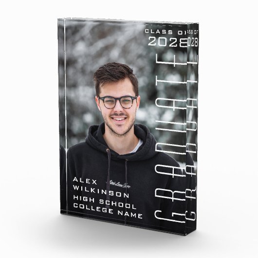 2022 Moderne Manuscript Guy Trendy Afstuderen Fotoblokken (Rechts)