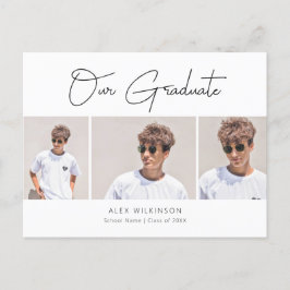 2022 Moderne minimalistische kalligrafie 3 Foto-Af Aankondigingskaart