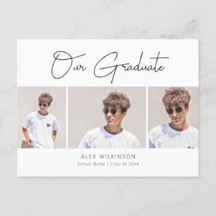 2022 Moderne minimalistische kalligrafie 3 Foto-Af Aankondigingskaart