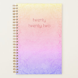 2022 Moderne Pastel Rainbow Gradient Planner