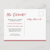 2022 Moderne Roos Roze Arch Multi Photo Afstudeerd Uitnodiging Briefkaart (Achterkant)