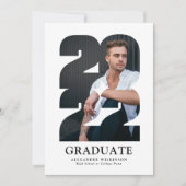 2022 Moderne Typografie Trendy 4 Foto Afstuderen Kaart (Voorkant)
