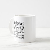 2022 mok voor de afboeking van koffie bij pensione (Voorkant links)