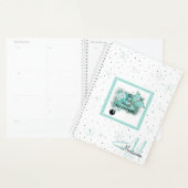 2022 Monogram naam White Modern Planner (Display)