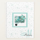 2022 Monogram naam White Modern Planner (Voorkant)
