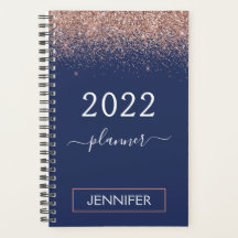 2022 Navyblauw Monogram Glitter Roze Roségoud