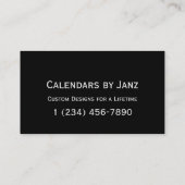 2022 Neon White Agenda van Janz Visitekaartje (Achterkant)
