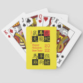 2022 | NIEUW CHINESE JAAR | Zodiac | Jaar van de T Pokerkaarten (Achterkant)