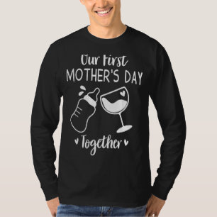2022 Nieuw Onze eerste Moederdag samen met Milk T-shirt