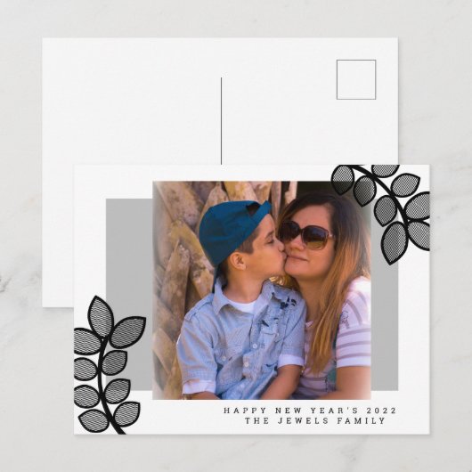 2022 nieuwe jaren fototak briefkaart (Voorkant / Achterkant)