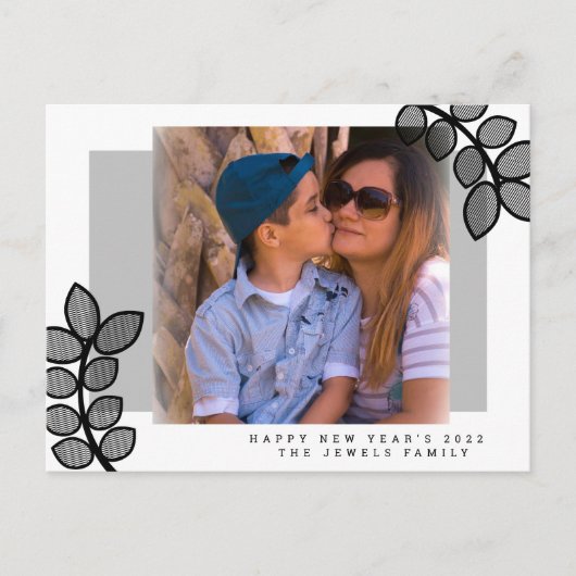 2022 nieuwe jaren fototak briefkaart (Voorkant)