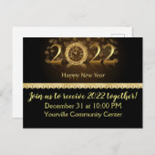 2022 Nieuwjaar feestdag Briefkaart (Voorkant / Achterkant)