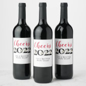 2022 Nieuwjaar van de Cheers Wine Wijn Etiket (Flessen)