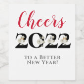 2022 Nieuwjaar van de Cheers Wine Wijn Etiket (Enkel label)