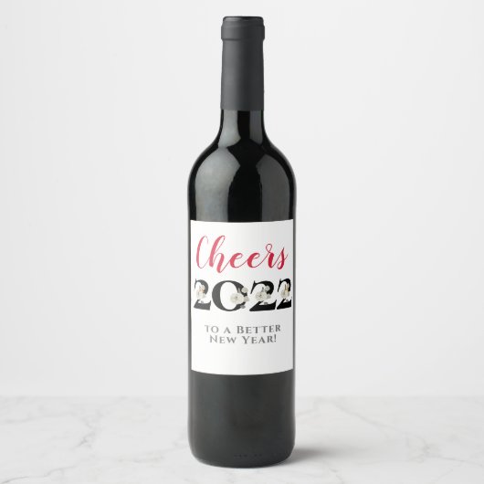 2022 Nieuwjaar van de Cheers Wine Wijn Etiket (Voorkant)