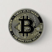 2022 Niue 1 oz Zilveren Bitcoin Ronde Button 5,7 Cm (Voorkant)