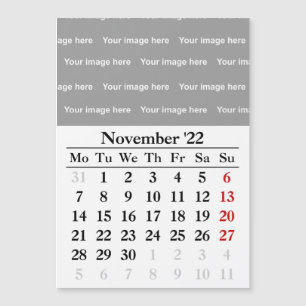 2022 November kalender Magnetische kaart
