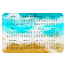 2022 Ocean Beach Kalender Mini Magneet