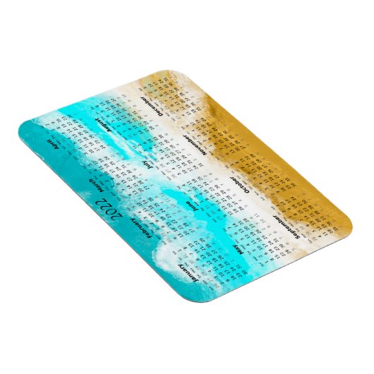 2022 Ocean Beach Kalender Mini Magneet (Rechterzijde)