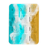 2022 Ocean Beach Kalender Mini Magneet (Verticaal)