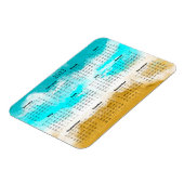 2022 Ocean Beach Kalender Mini Magneet (Linkerzijde)