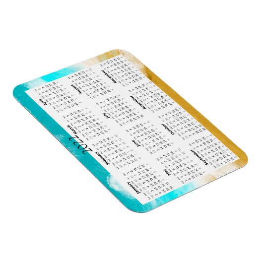 2022 Ocean Beach Kalender Mini Magneet (Rechterzijde)