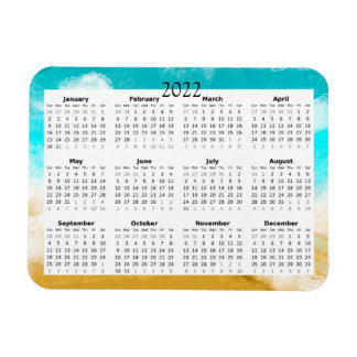 2022 Ocean Beach Kalender Mini Magneet