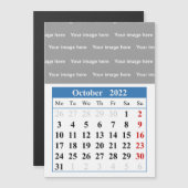 2022 oktober kalender Magnetische kaart (Voorkant / Achterkant)