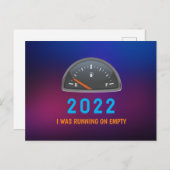 2022 op leeg brandstofgas grappig briefkaart (Voorkant / Achterkant)