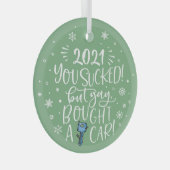 2022 opgezogen maar je hebt de groene keepaardjes  glas ornament (Voorkant Rechts)