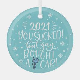 2022 opgezogen, maar je hebt een auto gekocht met  glas ornament
