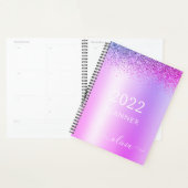 2022 Paarse Glitter Meisjes Monogram Planner (Display)