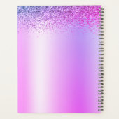 2022 Paarse Glitter Meisjes Monogram Planner (Achterkant)