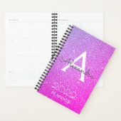 2022 Paarse roze gloeilamp monogram Planner (Display)
