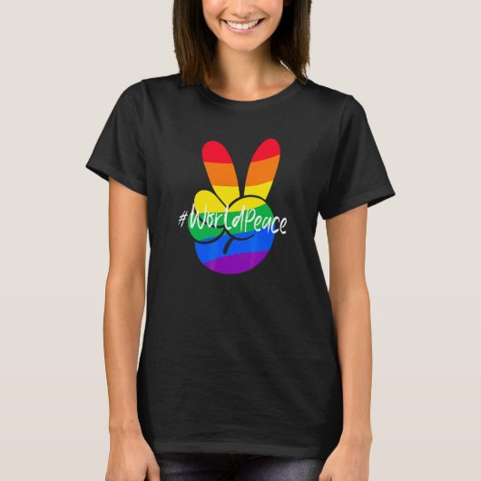 2022 Peace Global Peace International Unity Love P T-shirt (Voorkant)