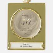 2022 Pearl Wedding 30th Jubileum Verguld Banner Ornament (Voorkant)
