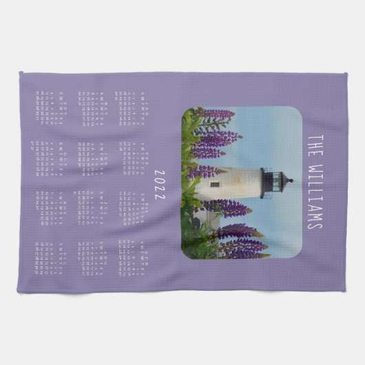 2022 Pemaquid Point Lighthouse Calendar Theedoek (Horizontaal)