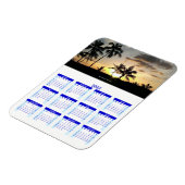 2022 Personalized Blue Photo Calendar Vert Magneet (Linkerzijde)