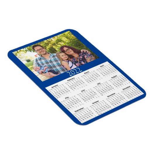 2022 Persoonlijke Fotokalender Mini Magneet (Rechterzijde)