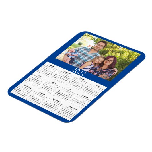 2022 Persoonlijke Fotokalender Mini Magneet (Linkerzijde)