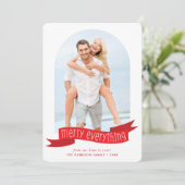 2022 PHOTO moderne boog vervelen alles lint Aankondiging (Staand voorkant)