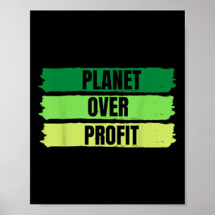 2022 Planet Over Profit Earth Day  T-shirt Poster