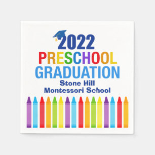 2022 Preschool Afstuderen Cute Crayon Custom Party Servet