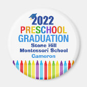 2022 Preschool Afstuderen Cute Crayon Custom PreK Magneet (Voorkant)