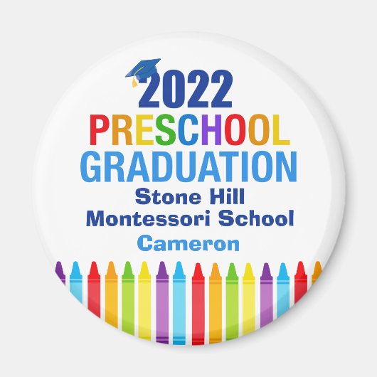 2022 Preschool Afstuderen Cute Crayon Custom PreK Magneet (Voorkant)