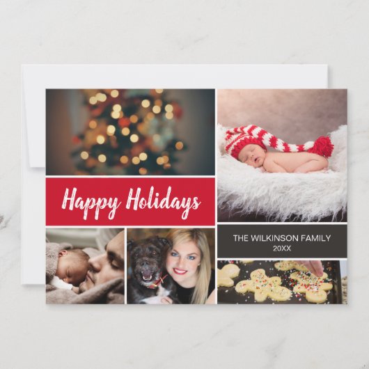 2022 Prettige feestdagen kerstkerst van de Rode Fa Feestdagenkaart (Voorkant)