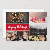 2022 Prettige feestdagen kerstkerst van de Rode Fa Feestdagenkaart (Voorkant / Achterkant)