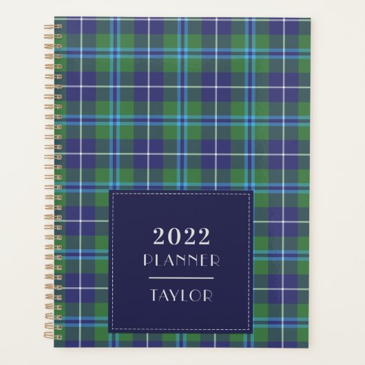 2022 Pset Tartan Clan Douglas Gecontroleerd Planner (Voorkant)